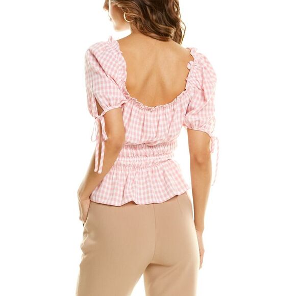 Botanik Studio Womens Off-The-Shoulder Top, Pink - Picture 2 of 3